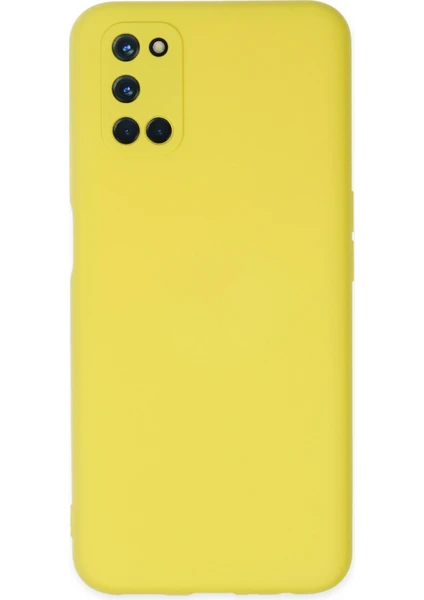 Happycase Oppo A52 Kılıf Nano Içi Kadife  Silikon - Sarı