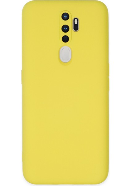 Oppo A9 2020 Kılıf Nano Içi Kadife Silikon - Sarı