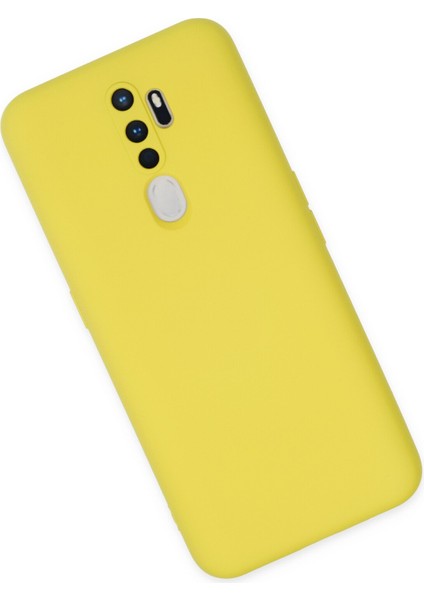 Oppo A9 2020 Kılıf Nano Içi Kadife Silikon - Sarı