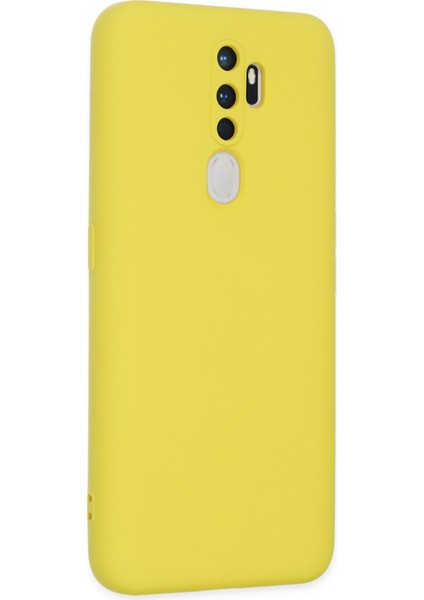 Oppo A9 2020 Kılıf Nano Içi Kadife Silikon - Sarı
