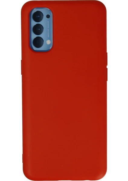 Happycase Oppo Reno 4 Kılıf Nano Içi Kadife  Silikon - Kırmızı