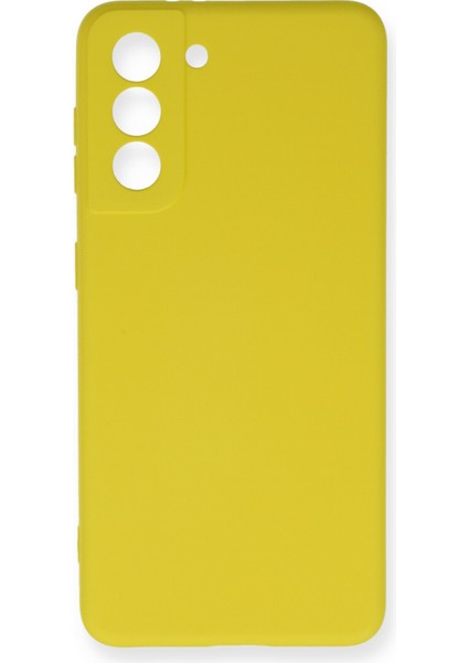 Samsung Galaxy S21 Fe Kılıf Nano Içi Kadife Silikon - Sarı