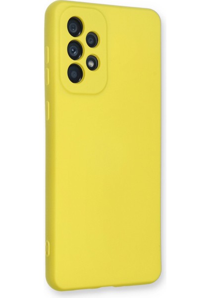 Samsung Galaxy A73 5g Kılıf Nano Içi Kadife Silikon - Sarı