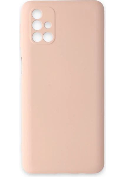 Happycase Samsung Galaxy M31S Kılıf Nano Içi Kadife  Silikon - Pudra