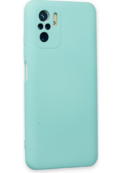 Xiaomi Redmi Note 10 Kılıf Nano Içi Kadife Silikon - Su Yeşili