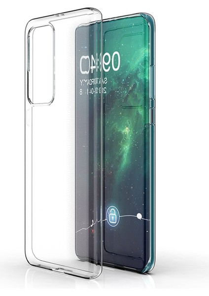 Happycase Huawei P40 Pro Kılıf Lüx Şeffaf Silikon - Şeffaf