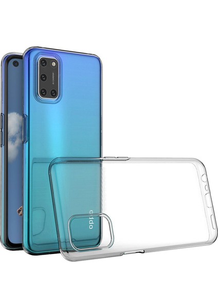 Happycase Oppo A92 Kılıf Lüx Şeffaf Silikon - Şeffaf