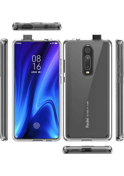 Happycase Xiaomi Mi 9t Kılıf Lüx Şeffaf Silikon - Şeffaf