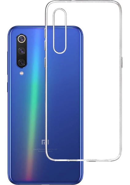 Happycase Xiaomi Mi 9 Kılıf Lüx Şeffaf Silikon - Şeffaf