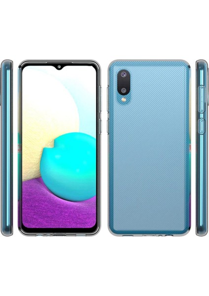 Happycase Samsung Galaxy A02 Kılıf Lüx Şeffaf Silikon