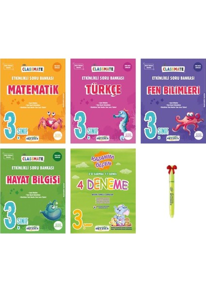 3. Sınıf Classmate Matematik Türkçe Fen Hayat Bilgisi 4'lü Deneme