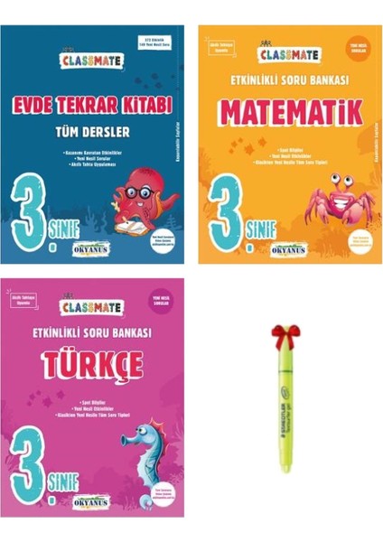 3. Sınıf Classmate Evde Tekrar Kitabı Matematik ve Türkçe