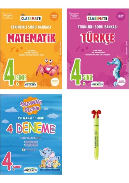 4. Sınıf Classmate Matematik Türkçe ve 4'lü Deneme