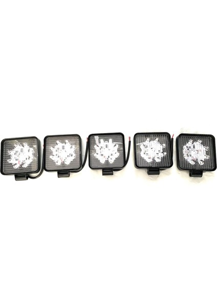 9 LED Kare Projektör Off Road Çalışma Sis Lambası 27W 12-30V5 Adet