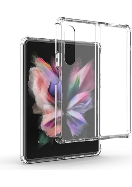 Samsung Galaxy Z Fold4 Için Darbeye Dayanıklı Kapaklı Telefon Kılıfı - Şeffaf (Yurt Dışından) fiyatları