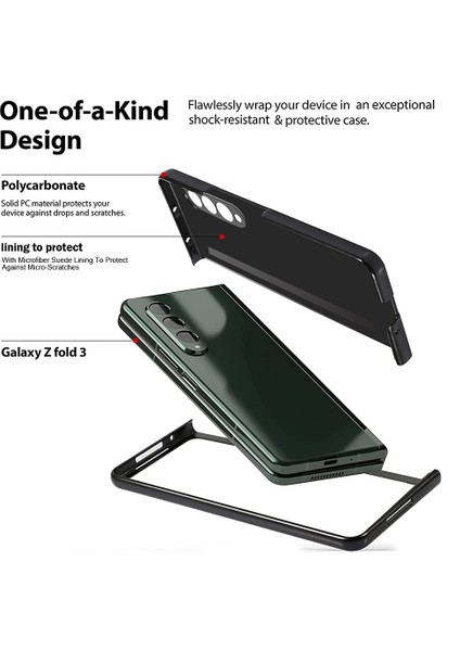 Samsung Galaxy Z Fold4 Için Mikrofiber Kapaklı Telefon Kılıfı - Gri (Yurt Dışından) fiyatları