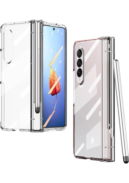 Samsung Galaxy Z Fold4 Için Kalem Yuvalı Kılıf - Şeffaf (Yurt Dışından)