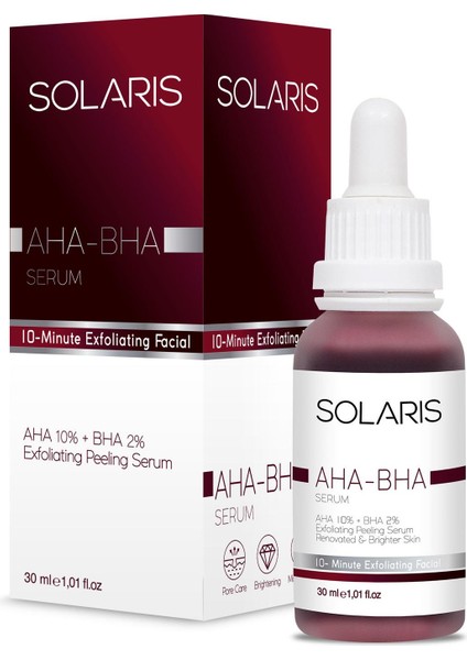 Cilt Tonu Eşitleyici Canlandırıcı Yüz Peeling Serum 30 ml Aha 10% + Bha 2%