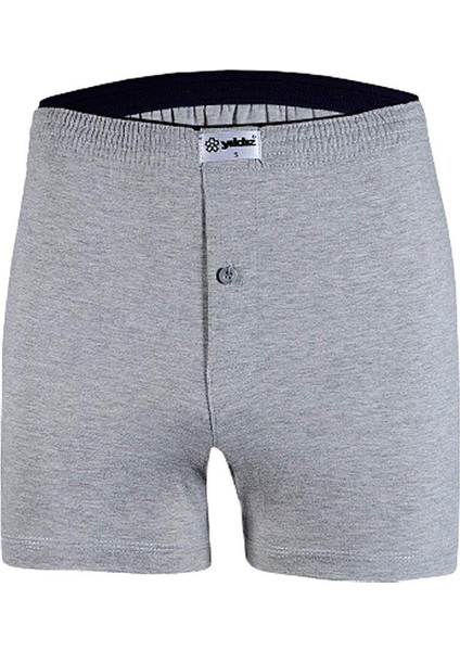 6'lı Erkek Havlubel Düğmeli Penye Boxer
