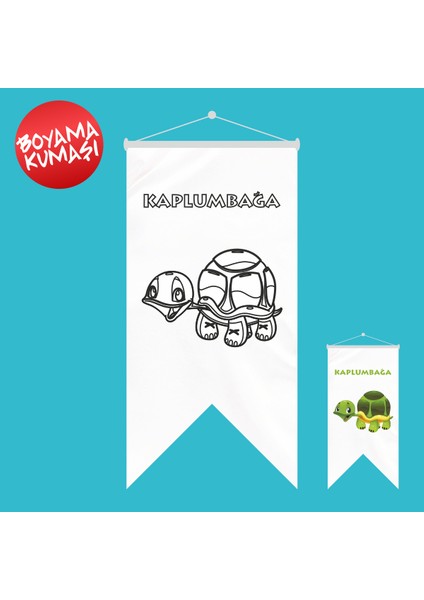 Kaplumbağa Kırlangıç Boyama Kumaşı 50X70 cm