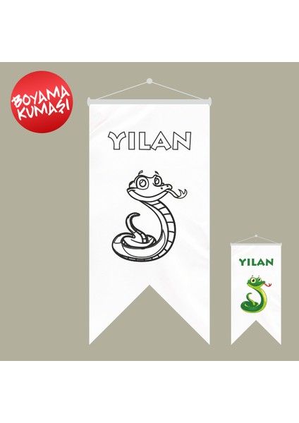 Yılan Kırlangıç Boyama Kumaşı 50X70 cm
