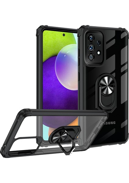Samsung Galaxy A32 4g Kılıf Silikon Kenarlı Yüzüklü Manyetik Şeffaf Mola Kapak fırsatları