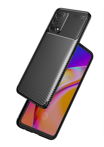 Oppo A74 Kılıf Karbon Desenli Lux Negro Silikon