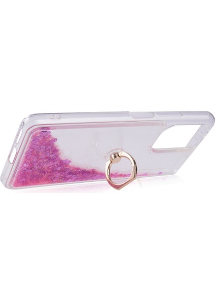 Xiaomi Redmi K40 Kılıf Sulu Simli Renkli Yüzüklü Milce Silikon modelleri