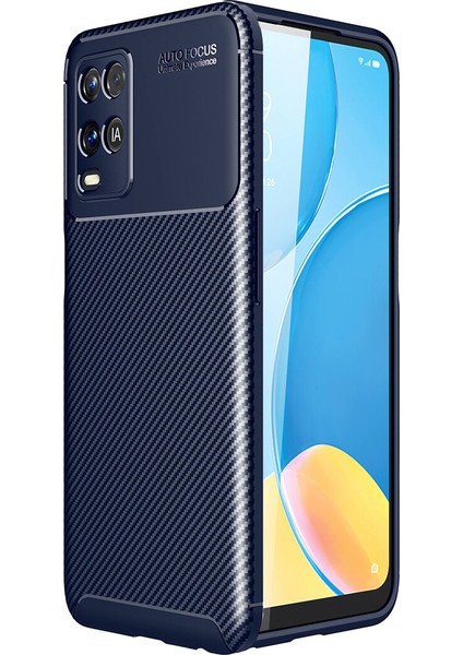 Oppo A54 Kılıf Karbon Desenli Lux Negro Silikon