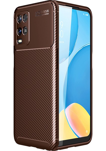 Oppo A54 Kılıf Karbon Desenli Lux Negro Silikon