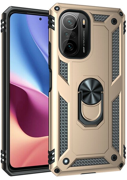 Xiaomi Poco F3 Kılıf Ultra Korumalı Yüzüklü Manyetik Vega Kapak