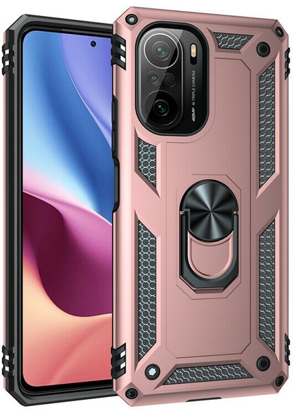 Xiaomi Redmi K40 Kılıf Ultra Korumalı Yüzüklü Manyetik Vega Kapak