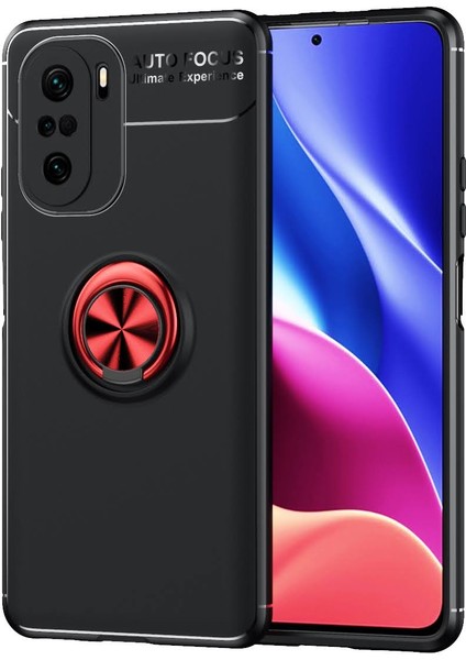 Xiaomi Redmi K40 Pro Plus Kılıf Yüzüklü Manyetik Ravel Silikon