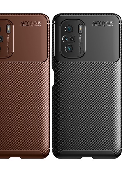 Xiaomi Redmi K40 Pro Plus Kılıf Karbon Desenli Lux Negro Silikon