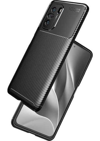 Xiaomi Redmi K40 Pro Plus Kılıf Karbon Desenli Lux Negro Silikon