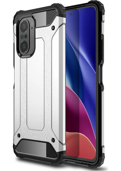 Kny Xiaomi Redmi K40 Pro Kılıf Ultra Korumalı Çift Katmanlı Armour Case