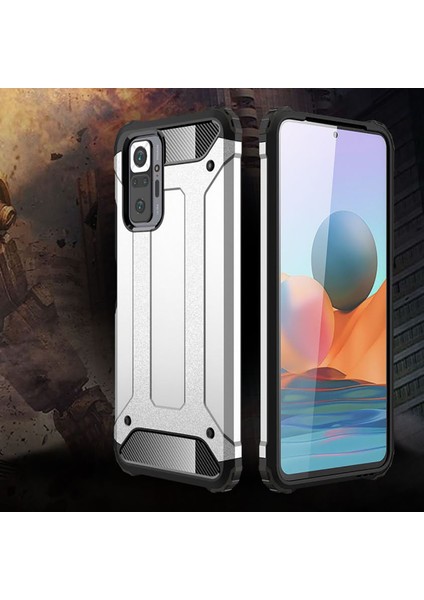 Xiaomi Redmi Note 10 Pro Kılıf Çift Katmanlı Armour Case