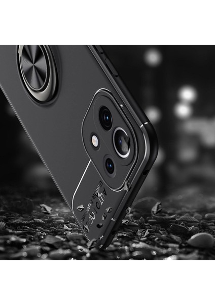 Xiaomi Mi 11 Lite Kılıf Yüzüklü Manyetik Ravel Silikon
