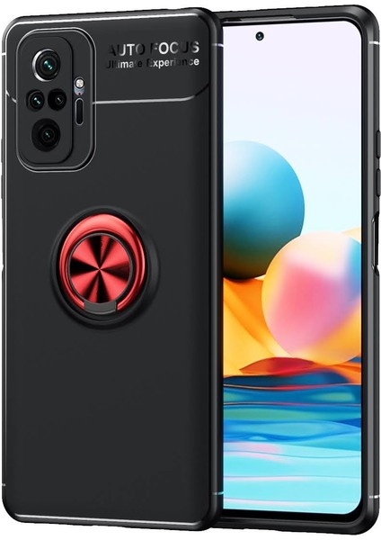 Xiaomi Redmi Note 10 Pro Kılıf Yüzüklü Manyetik Ravel Silikon