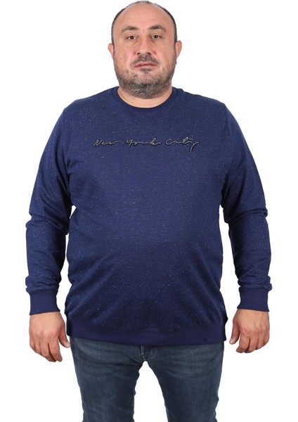 Mocgrande Büyük Beden Sweat New York City 22704-LACIVERT fiyatları