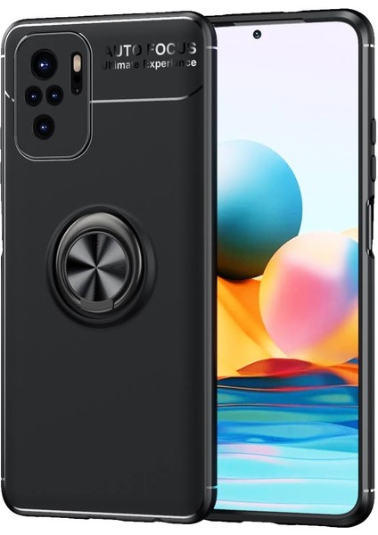 Xiaomi Redmi Note 10S Kılıf Yüzüklü Manyetik Ravel Silikon