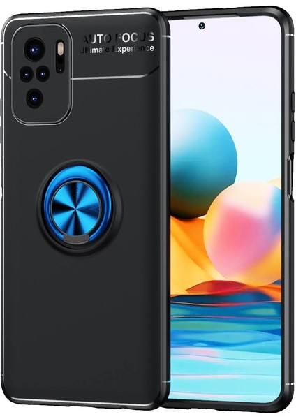 Xiaomi Redmi Note 10 Kılıf Yüzüklü Manyetik Ravel Silikon