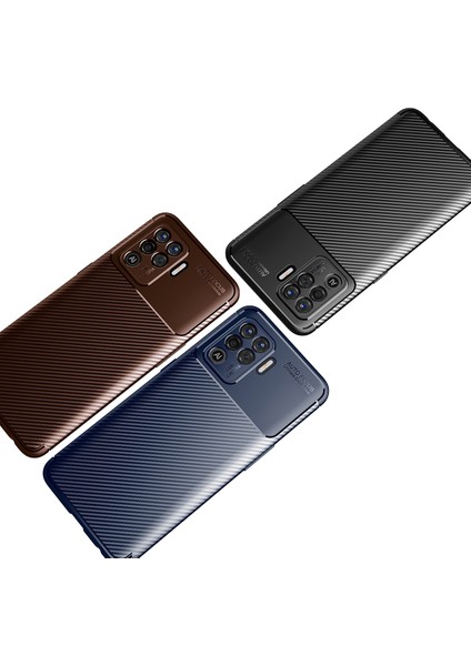 Oppo Reno 5 Lite Kılıf Karbon Desenli Lux Negro Silikon modelleri