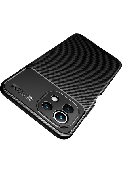 Xiaomi Mi 11 Lite Kılıf Karbon Desenli Lux Negro Silikon