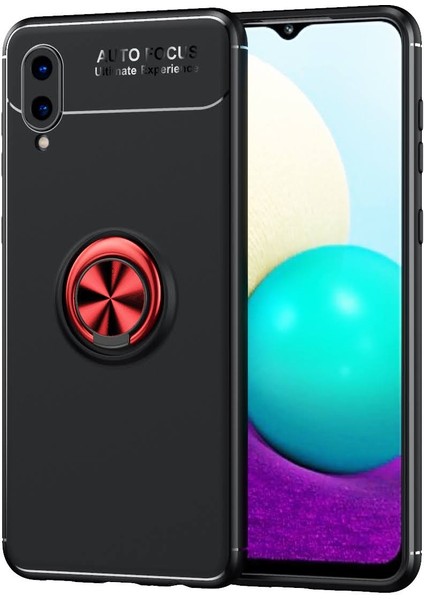 Galaxy A02 Kılıf Yüzüklü Manyetik Ravel Silikon