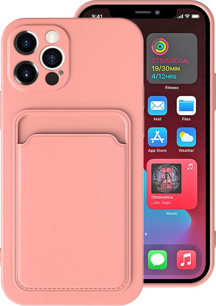 Apple Iphone 12 Pro Kılıf Kart Koymalı Renkli Lux Ofix Silikon