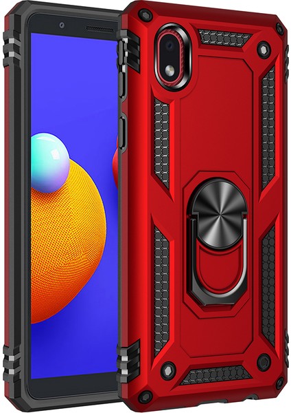 Samsung Galaxy A01 Core Kılıf Ultra Korumalı Yüzüklü Manyetik Vega Kapak