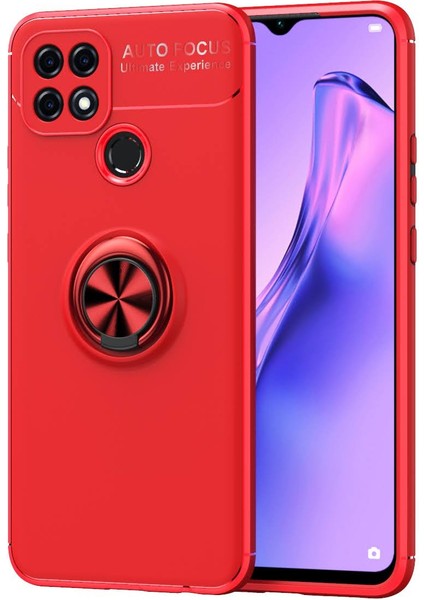 Oppo A15 Kılıf Yüzüklü Manyetik Ravel Silikon