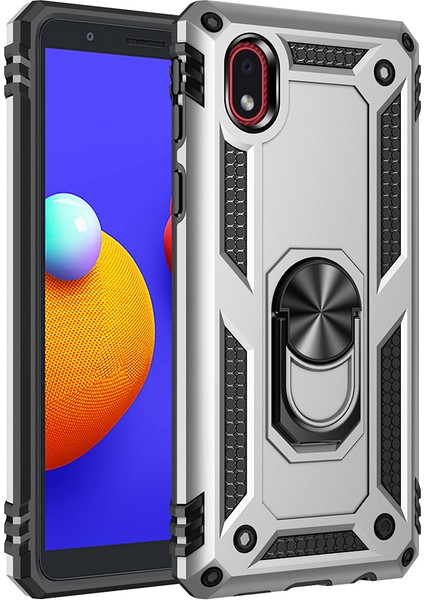Samsung Galaxy A01 Core Kılıf Ultra Korumalı Yüzüklü Manyetik Vega Kapak