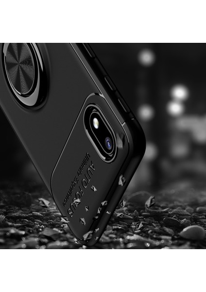 Galaxy A01 Core Kılıf Yüzüklü Manyetik Ravel Silikon